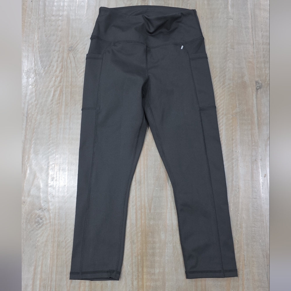 NWOT Downtown Motion Women's Black High-Waist Leggings #E0124